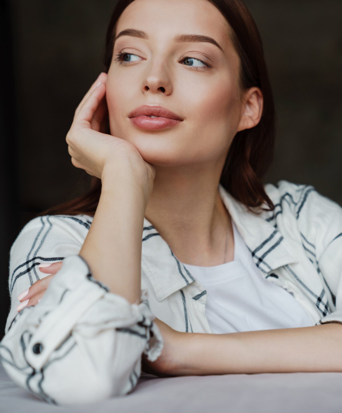 Monmouth County ClearLift Laser Facial model with brown hair