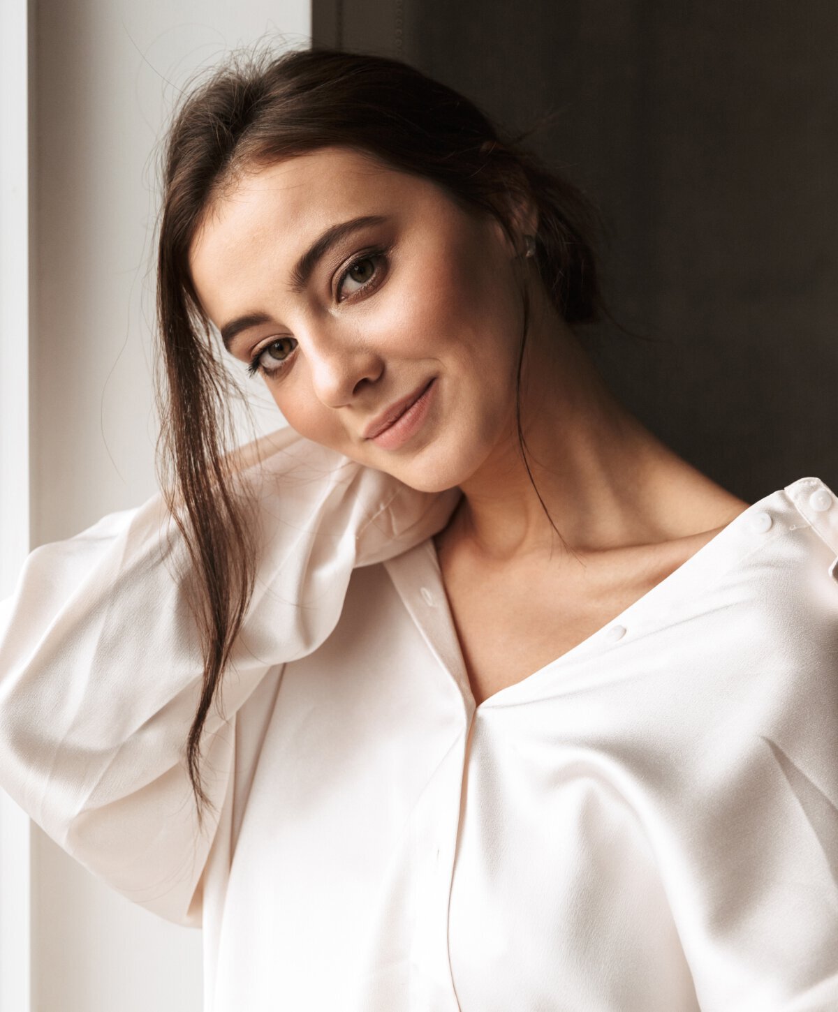 Monmouth County Tixel Skin Resurfacing model wearing a white shirt